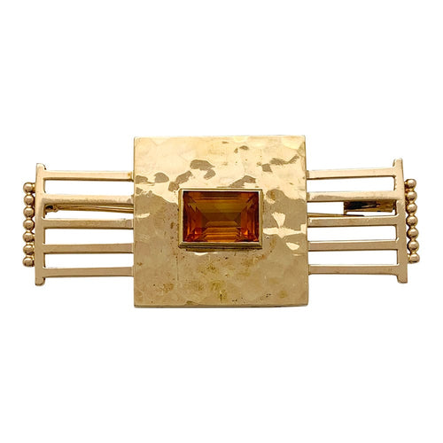 Broche Broche Jean Desprès en or rose et citrine. 58 Facettes 30110
