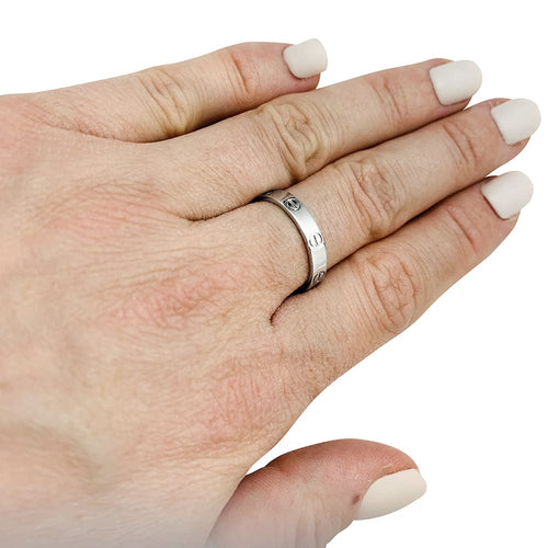 Bague 57 Bague Cartier "Love" en or blanc. 58 Facettes 30258