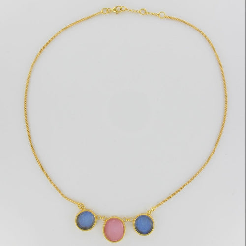 Collier Collier intailles sur pâte de verre 58 Facettes SC007