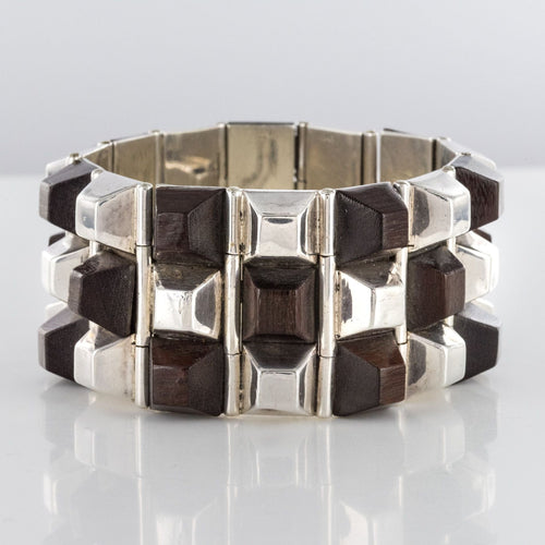 Bracelet Bracelet argent et bois de rose 58 Facettes 20-019