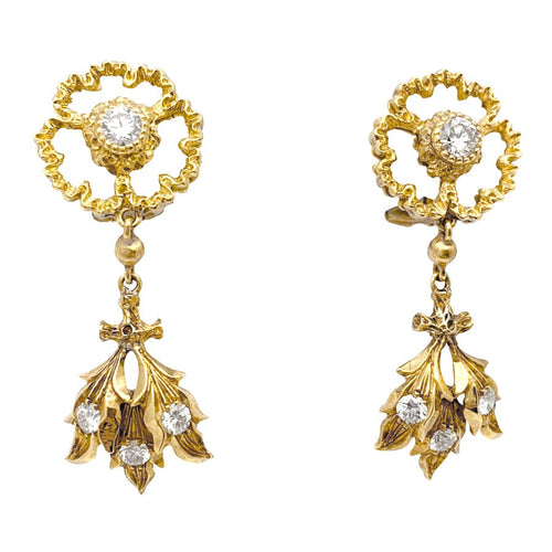 Boucles d'oreilles Boucles d'oreilles Buccellati or jaune et diamants. 58 Facettes 26869