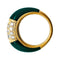 Bague 47 Bague Van Cleef & Arpels modèle "Philippine" or jaune, brillants et agate verte. 58 Facettes 30226