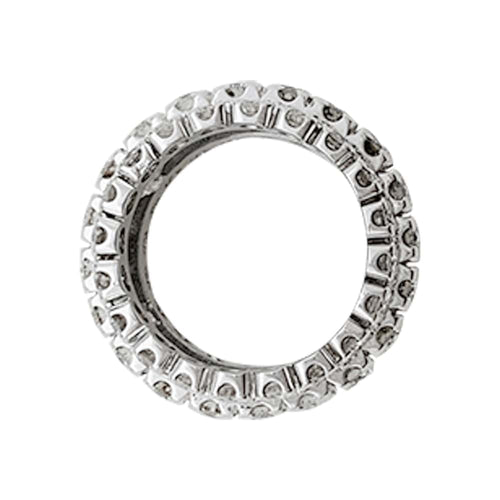Bague 51 Bague bandeau en or blanc et diamants. 58 Facettes 30009