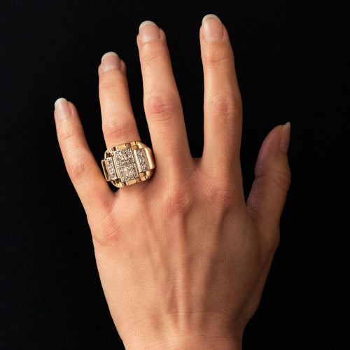 Bague 56 Bague tank diamants 58 Facettes 19-587-59