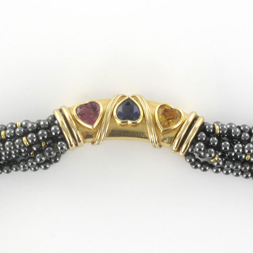 Collier Collier perles d'hématites 58 Facettes 16-178