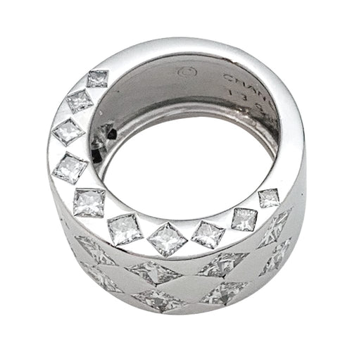 Bague 48 Bague Chanel "Jacquard" or blanc et diamants. 58 Facettes 29558
