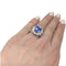 Bague 56 Bague Marguerite Saphir 7.16 ct, or blanc et diamants. 58 Facettes 30259