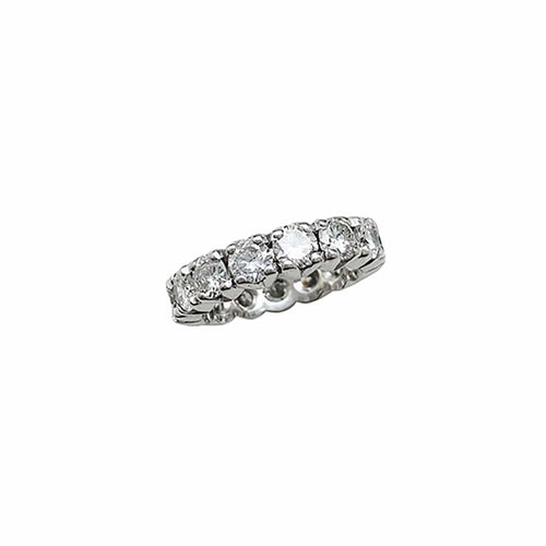 Bague 56 Alliance tour complet or blanc. 58 Facettes 30613