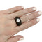 Bague 53 Bague jonc en or blanc noirci, centre diamant 2.08 carats. 58 Facettes 30302