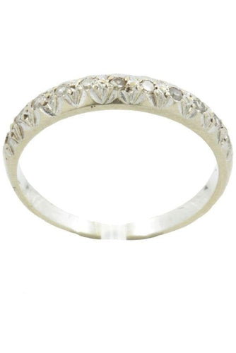 Bague 52 Demi-alliance diamants 58 Facettes 17421
