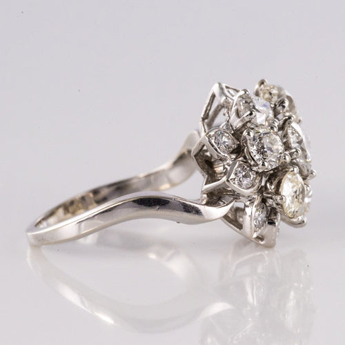 Bague 54 Bague rétro diamants bouquet 58 Facettes 20-196-51