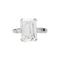 Bague 56 Solitaire diamant taille émeraude 3,82 carats, or et platine. 58 Facettes 30492