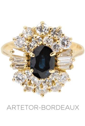 Bague 56 Bague saphir et diamants 58 Facettes 33621