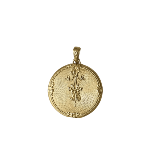 Pendentif Médaillon Ouvrant Guirlande Or jaune 58 Facettes