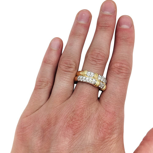 Bague 58 Bague Fred "Isaure", deux tons d'or, diamants. 58 Facettes 29242-1