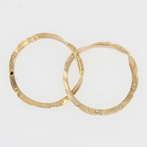 Bague 54 Alliance ancienne en or double anneau 58 Facettes 20-614D-54