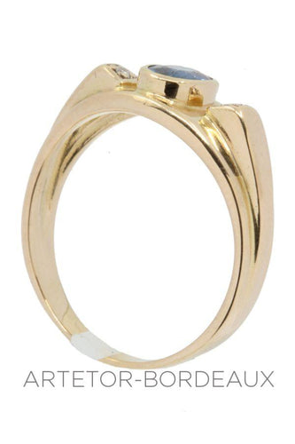Bague 58 Bague saphir et diamants 58 Facettes 32201