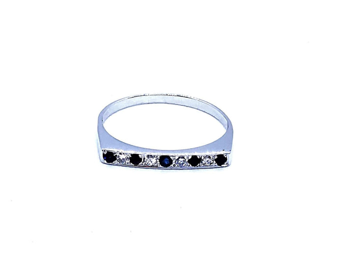 Bague 58 Bague Or blanc Saphir 58 Facettes 930703CN