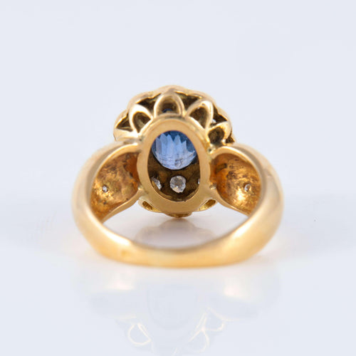 Bague Bague Marguerite Saphir Diamants Or jaune 58 Facettes