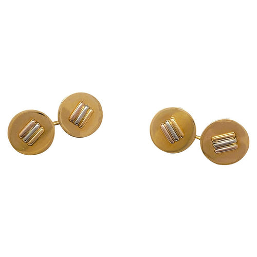 Boutons de manchette Boutons de manchette Cartier trois ors. 58 Facettes 29957