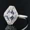 Bague 55 Bague art déco diamants saphirs hexagonale 58 Facettes 20-577-55