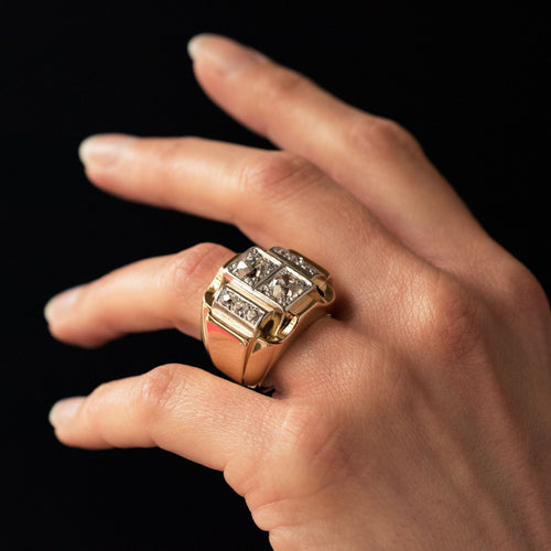 Bague 56 Bague tank diamants 58 Facettes 19-587-59