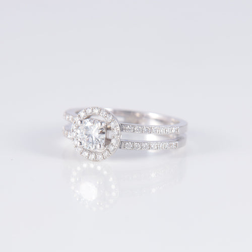 Bague Bague Solitaire Diamant 0.43ct Couleur D 58 Facettes 1