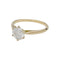 Bague 57 Solitaire en or jaune, diamant 1,12 carat F/VVS1. 58 Facettes 30150