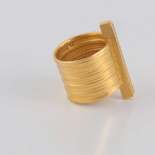Bague Bague Large Ligne Diamants 58 Facettes 1