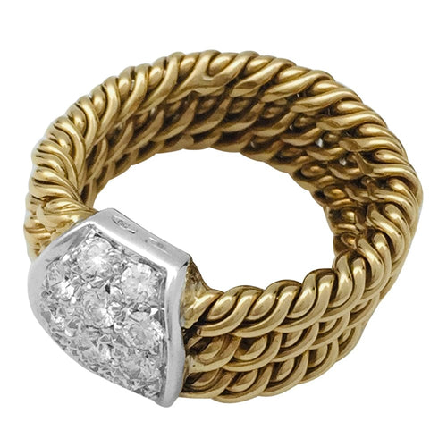 Bague 51 Bague Pomellato vintage deux ors et diamants. 58 Facettes 28997