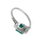 Bague 55 Bague en platine, centrée d'une émeraude de 2,81 carats et diamants. 58 Facettes 30127