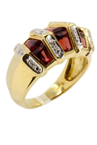 Bague 53 Bague moderne grenats et diamants 58 Facettes 34111