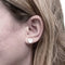 Boucles d'oreilles Puces d'oreilles en or blanc, deux diamants de 1,01 carat. 58 Facettes 29951