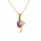 Pendentif Pendentif et sa chaine or jaune et pierres fines 58 Facettes 21-267