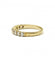 Bague 51 / Jaune / Or 750 Demi-alliance 8 diamants 58 Facettes 190179R