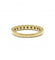 Bague 51 / Jaune / Or 750 Demi-alliance 8 diamants 58 Facettes 190179R