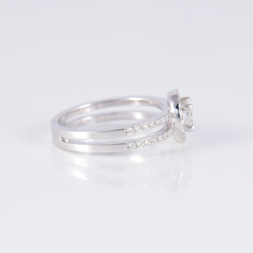 Bague Bague Solitaire Diamant 0.43ct Couleur D 58 Facettes 1
