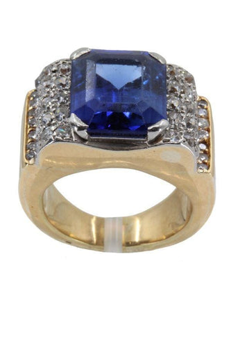Bague 48 Bague tank saphir et diamants 58 Facettes 35631