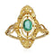 Bague 51 Bague ancienne émeraude marquise 58 Facettes 21-077-51