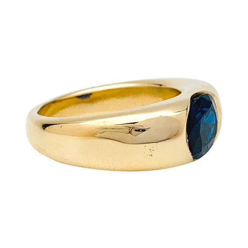 Bague 58 Bague jonc en or jaune, saphir. 58 Facettes 29704