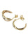 Boucles d'oreilles Demi-créoles 3 ors 58 Facettes 37351