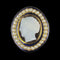 Broche Broche Camée email bleu perles 58 Facettes 14-105-8377620