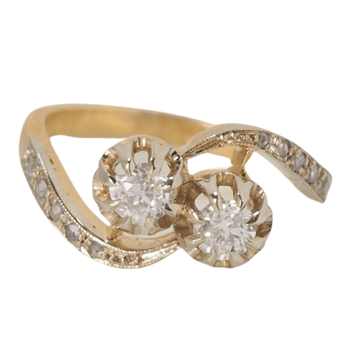 Bague 52.5 Bague Toi Et Moi en Or Jaune & Diamants 58 Facettes 32049