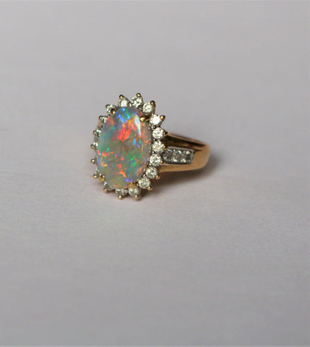 Bague Bague POMPADOUR OPALE et Diamants 58 Facettes 359