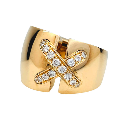 Bague 51 Bague Chaumet, "Liens" grand modèle, or jaune, diamants. 58 Facettes 29934