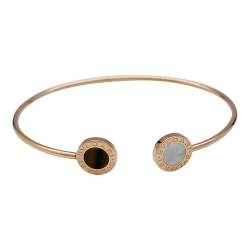 Bracelet Bracelet Bulgari, "Bulgari-Bulgari", or rose, oeil de tigre et nacre. 58 Facettes 30594