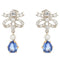Boucles d'oreilles Boucles d'oreilles noeuds de diamants et saphirs 58 Facettes AR0009121