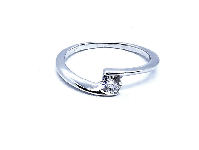 Bague 50 Bague Solitaire Or blanc Diamant 58 Facettes 876344CD