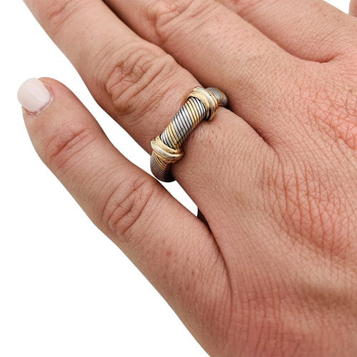 Bague 49 Bague Cartier en or jaune et acier. 58 Facettes 29994