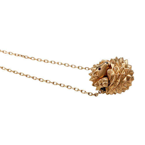 Collier Collier Boucheron, "Hans, le Hérisson" en or rose, rubis et diamant noir. 58 Facettes 30248